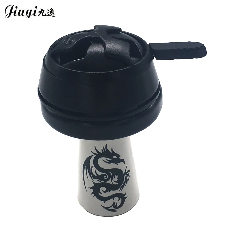 Jiuyi Hookah Black Dragon Pattern Ceramic Shisha Tobacco Bowl&Black