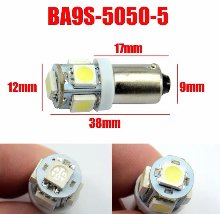 10 шт. белый автомобильный маркер лампы T11 Ba9s T4w 5050 SMD 5 светодиодный башенный 96