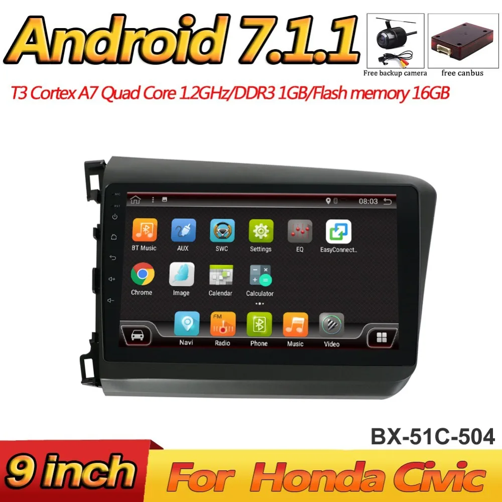 

Bosion Android 7.1 Car DVD Player GPS Navigation Multimedia For Honda Civic Radio 2012-2015 car stereo 2 din Video multimedia