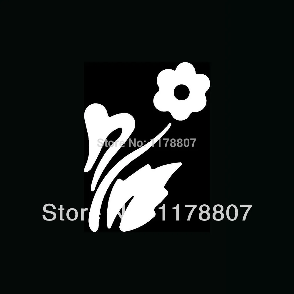 CUTE FLOWER Silhouette Icon Sticker Vinyl Decal Love Girlie for Car Window Truck |