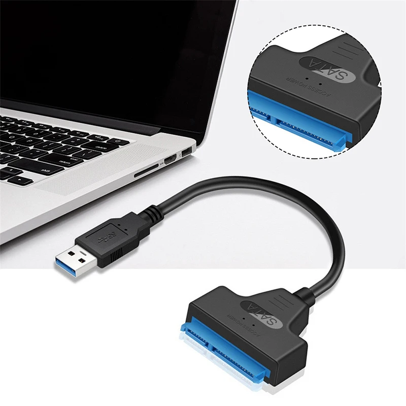 

USB 3.0 To Sata 22 Pin 2.5 Inch Hard Disk Drive SSD Adapter Connector UASP Computer PC Converter Laptop Leads Cable Lead Gadget