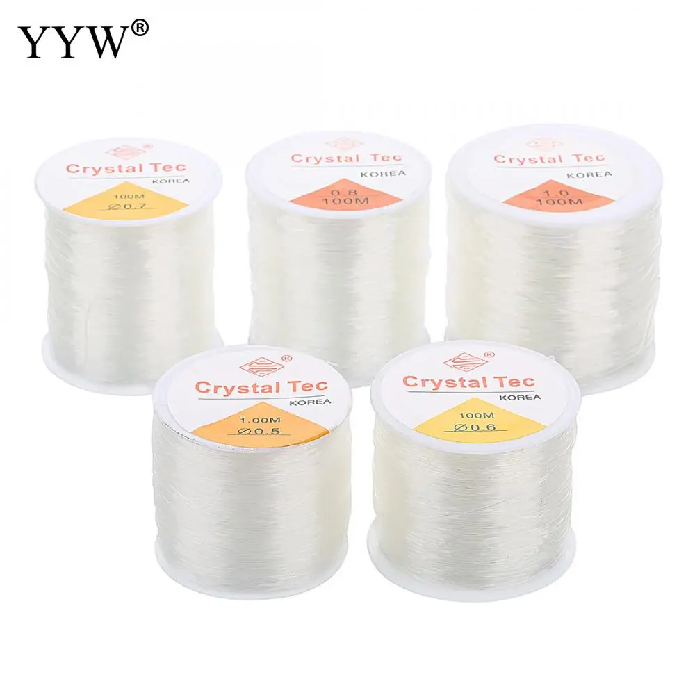 

0.5mm to 1.5mm Crystal Thread Durable Elastic Transparent Clear Rubber Cord Thread DIY Jewelry Accessories Thread Cord Strings