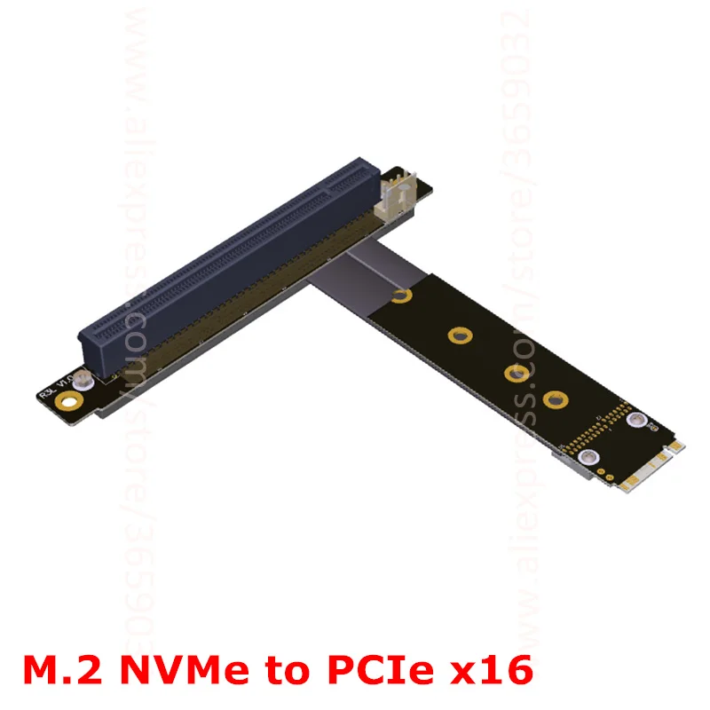 Карта расширения 32G/bps PCI e 16x к M2 M.2 NGFF NVMe Key M 2230 2242 2260 2280 кабель Gen3.0 Express x16 удлинитель
