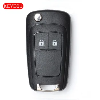 

Keyecu Replacement Shell Flip Folding Remote Key Case 2 Button for VAUXHALL Opel Zafira B Astra J HU100 Uncut Blade