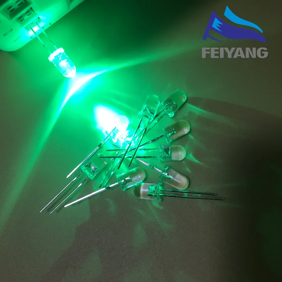 

100pcs 5mm GREEN Light-Emitting-Diode Automatic Flashing LED Flash Control Blinking 5mm Blink LED Diodo 1.5HZ danshan G