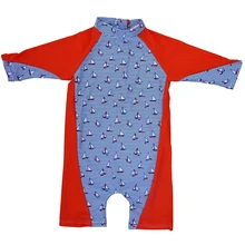 Bonverano(ТМ) Детские Слитные Оранжевые Солнцезащитные Пляжные Купальники Для Малышей и Детей из Высококачественного Быстросохнущего Материала с Эффективного Фактором УФ-Защиты 50