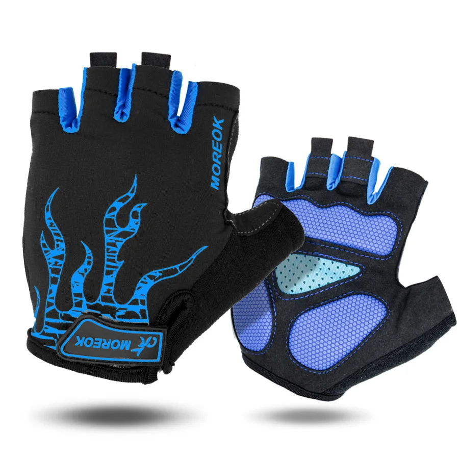 

MOREOK Half Finger Cycling Gloves Mens Women's Summer Sports Bike Gloves Nylon Mountain Bicycle Gloves Guantes Ciclismo