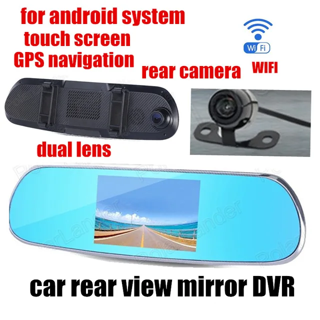 Best Quality Car Rearview Mirror DVR 5.0 Inch front 140 back 120 degree viewing Angle video Recorder Night Vision for android GPS WIFI Best Quality Car Rearview Mirror DVR 5.0 Inch front 140 back 120 degree viewing Angle video Recorder Night Vision for android GPS WIFI