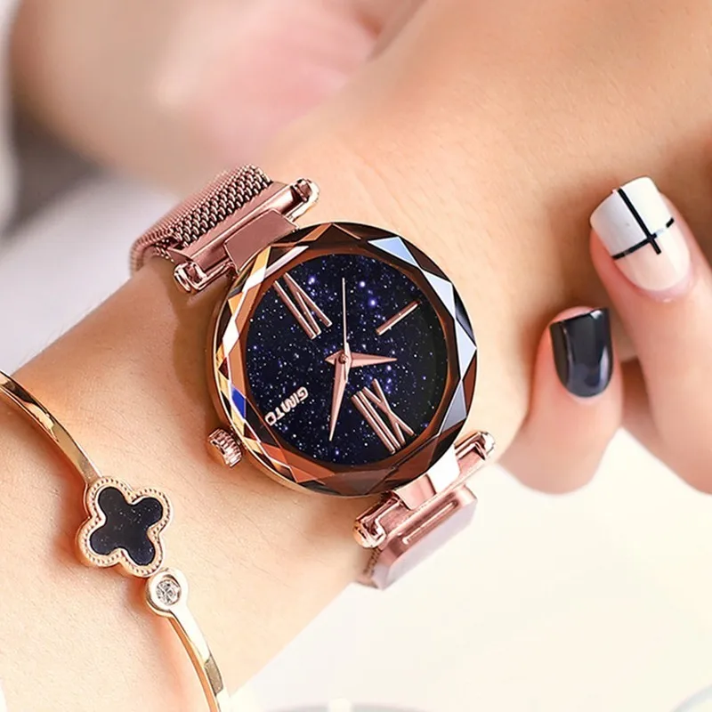 GIMTO New Luxury Starry Sky Watch Women Purple Ladies Watches Casual Dress Stainless Steel Magnet Buckle Female Wristwatch Roman GIMTO New Luxury Starry Sky Watch Women Purple Ladies Watches Casual Dress Stainless Steel Magnet Buckle Female Wristwatch Roman