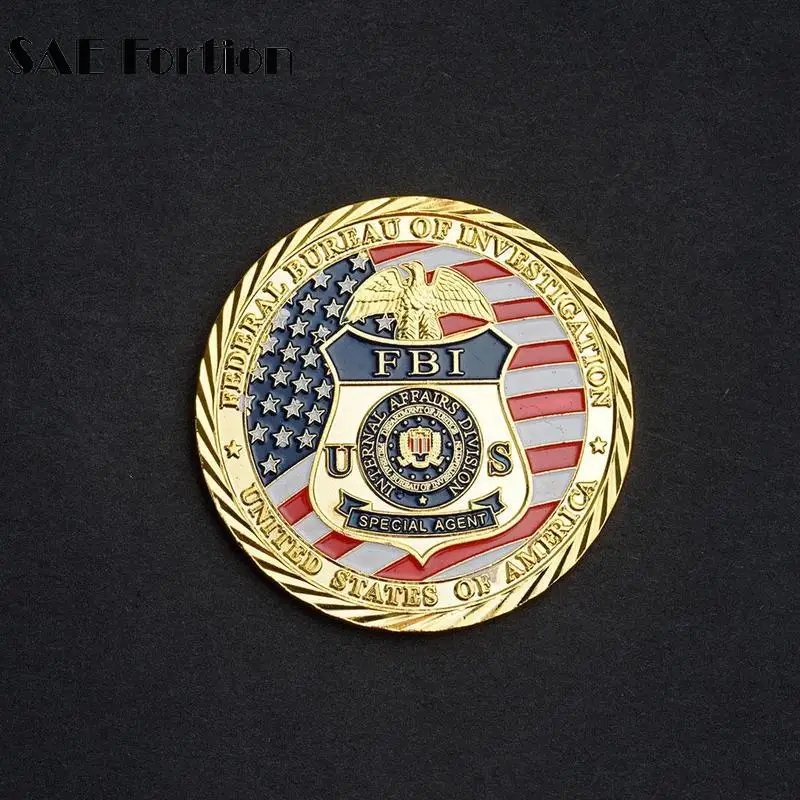 Значок FBI Federal Bureau монеты золотое покрытие сувенирная коллекция подарок