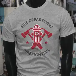 Мужская серая футболка DEPARTMENT FIREFIGHTER PRIDE