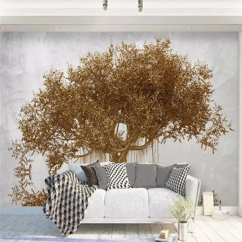 3D three-dimensional golden fortune tree wealth source wide into professional custom mural wholesale wallpaper poster photo wall 3D three-dimensional golden fortune tree wealth source wide into professional custom mural wholesale wallpaper poster photo wall