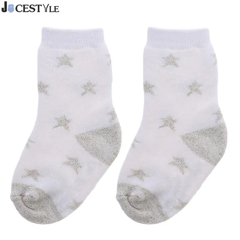 Jocestyle Детские носки хлопковые носки для новорожденных, носки для мальчиков и девочек милые зимние теплые с принтом «Звезда», противоскользящие носки для маленьких мальчиков/носки для девочек s