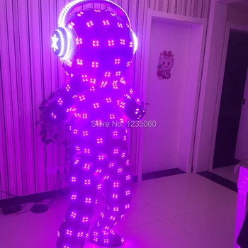 

Christmas Full Color Led Flashing Luminous Light Up Costume Clothing Light Up David Guetta Led Robot Suits Party Stage Halloween