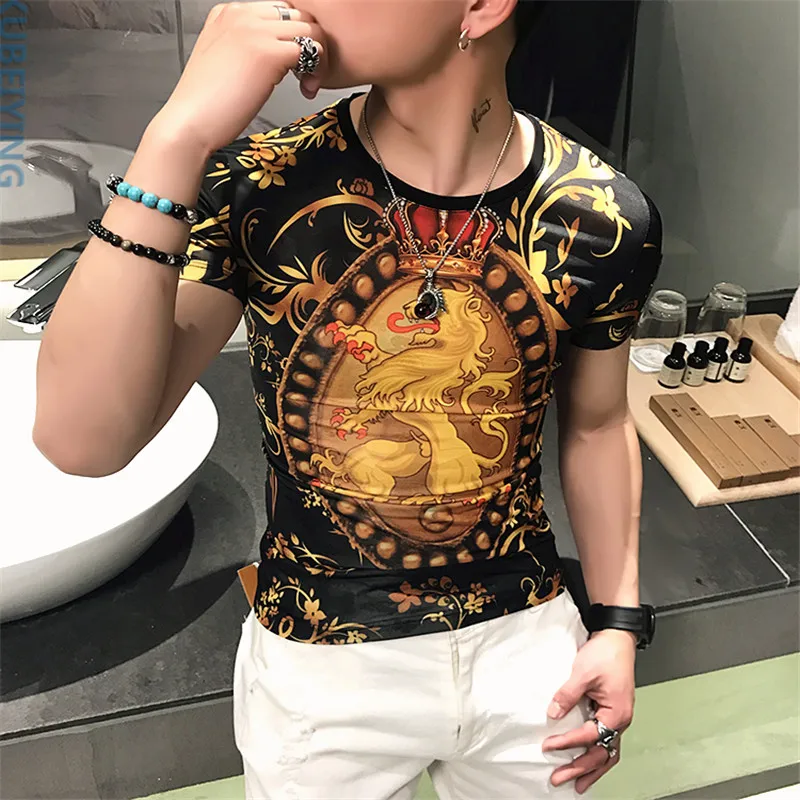 summer font b Men s b font embroidered T font b shirts b font leisure fashion