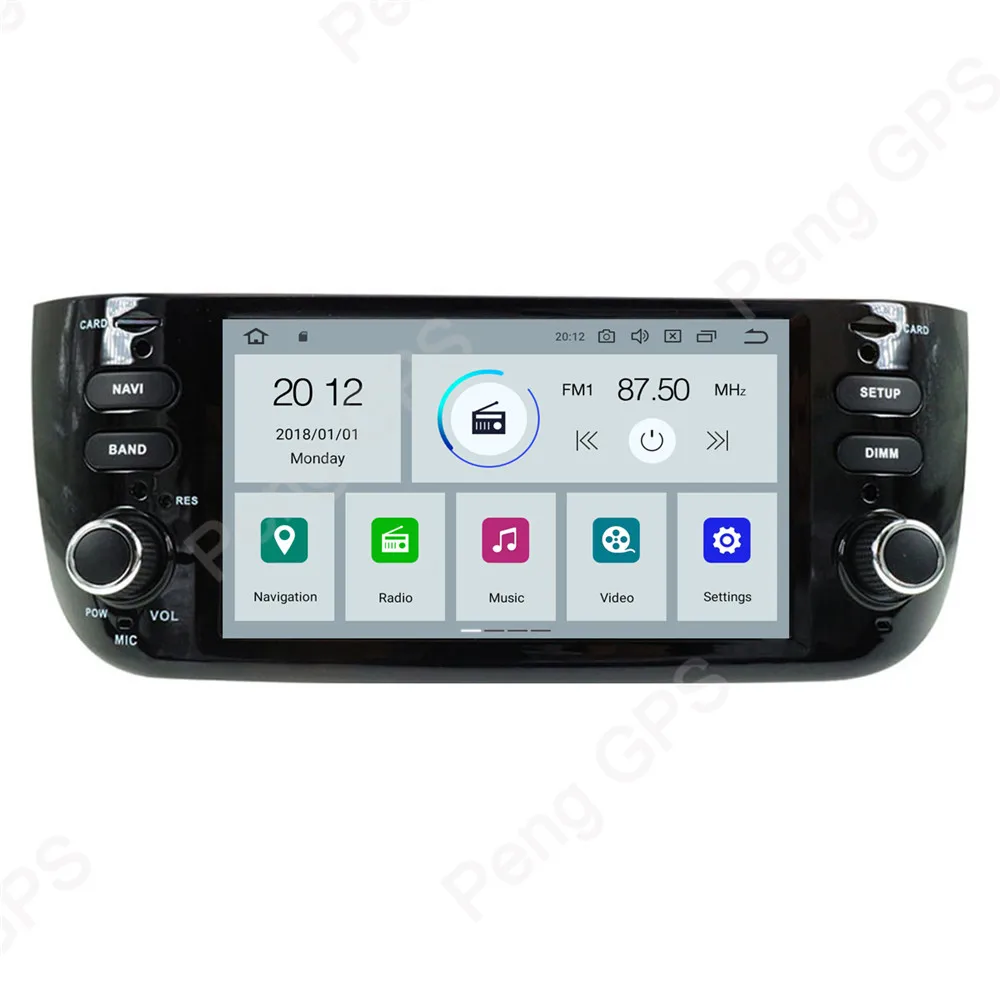 Clearance 8 Core 2 Din Car Radio Android 9.0 for Fiat Punto 2009-2015 Linea 2012 + GPS Navigation CD DVD Player Autostereo Multimedia Unit 1