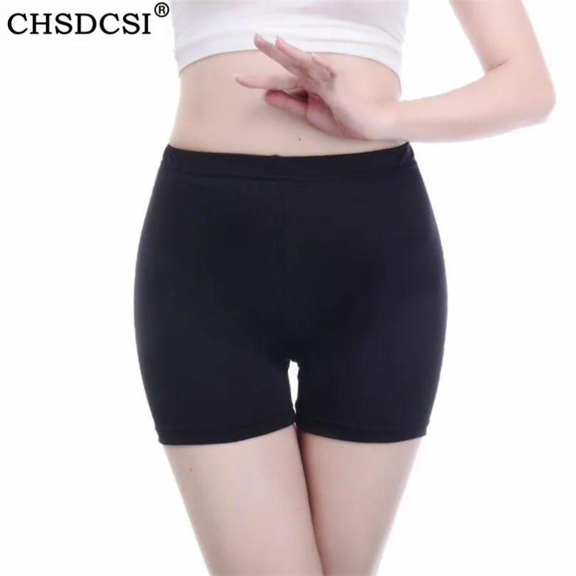 

CHSDCSI Sportwear Shorts Women Casual Short Solid Trousers Sexy Elastic Waist Bottoms Summer Candy Color Black White Shorts