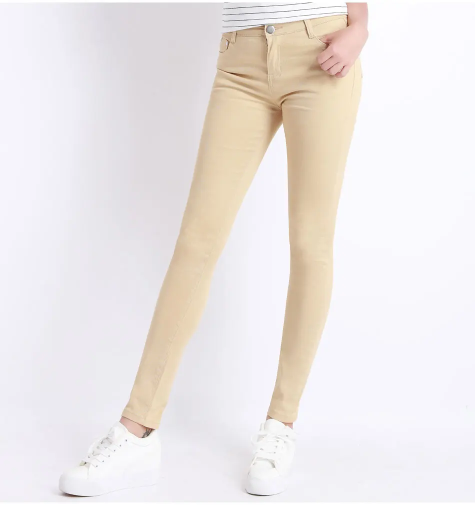 Jeans Female Denim Pants Candy Color Womens Jeans Donna Stretch Bottoms Feminino Skinny Pants