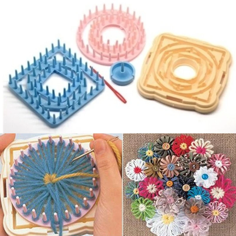 

9Pcs/set Flower Loom Petals Knitting Crochet Yarn Needle Needlework Sewing Tool Drop shipping