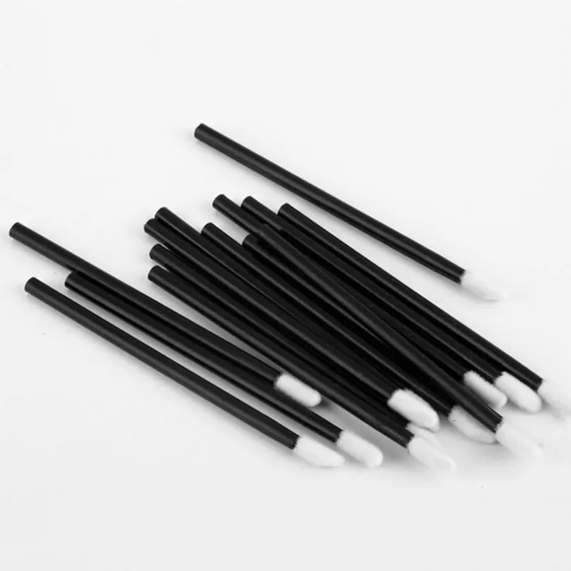 New 100pcslot Professional Disposable Lip Lipstick Gloss Wands Brush Applicator soft Makeup Brushes Tool Easy Travel Kit (6)
