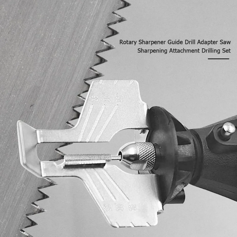 

Chain Saw Tooth Grinding Tools Sharpening Attachment for Electric Grinder Outdoor Garden CLH@8