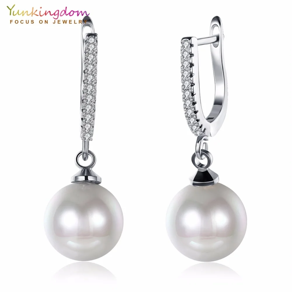 

Yunkingdom Elegant Wedding Hoop Earrings for Women OL Style Earring 2017 New Arrivals