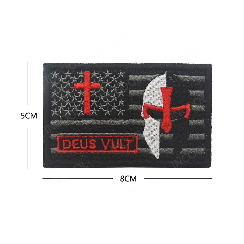 3D христианский Тамплиер рыцарь вышивка патч американский флаг США военный боевой патчи тактическая Боевая эмблема вышитые значки