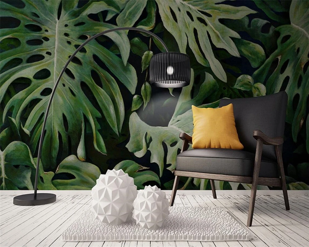 Behang Planten Beibehang behang zuidoost aziatische tropische planten 3d foto behang muurschilderingen slaapkamer TV muur in de woonkamer - Behang Planten