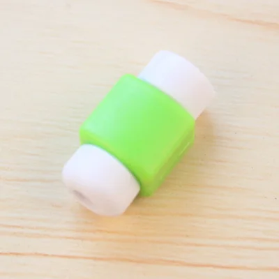 Симпатичные кабель Защита наушников для iPhone Sansung huawei Xiaomi USB Красочные Зарядное устройство кабель наушников Обложка protetor de Кабо - Цвет: green