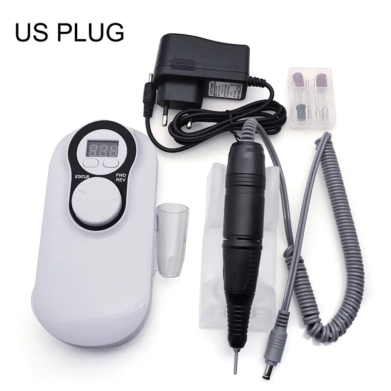 US PLUG Kesinails дрель для ногтей 30000 об/мин портативная перезаряжаемая Машинка для педикюра сильная полировка электрическая машинка для маникюра инструменты для ногтей - Цвет: US PLUG