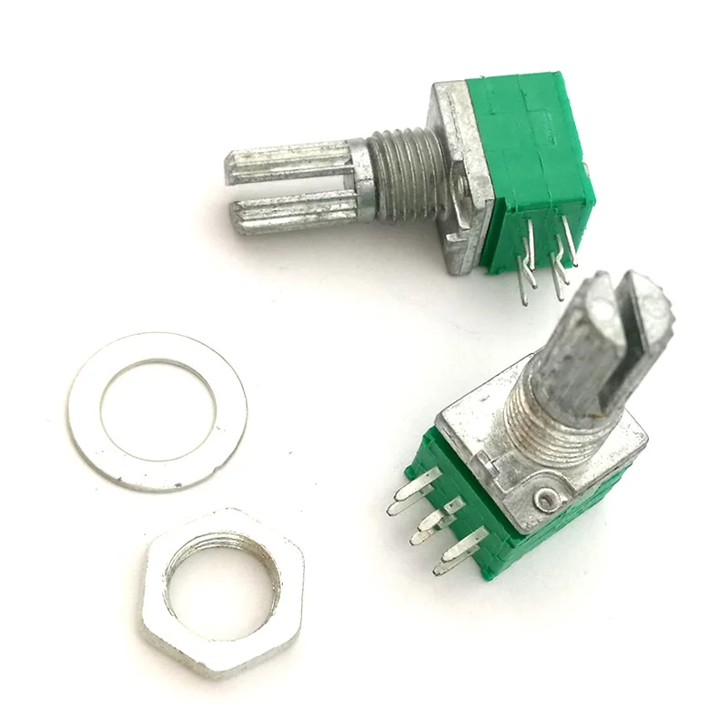 Mcigicm 10 шт. 6pin RK097G дуплекс потенциометра аудио/усилитель/запечатаны B50K 15 мм