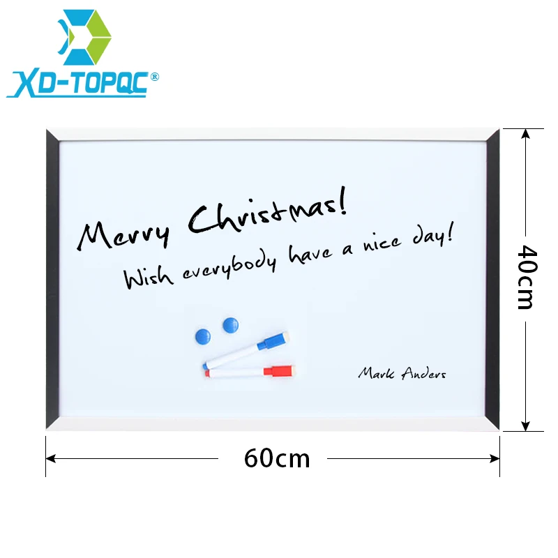 

XINDI New 40*60cm Magnetic Board For Home MDF Black & White Frame Wooden Drawing Whiteboard Decorative Notice Boards WB10