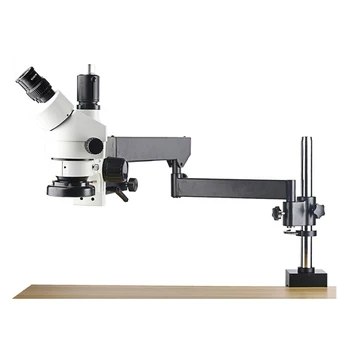 

Professional Inspection Trinocular Stereo Zoom Microscope, WF10X/20mm Eyepieces, 7X-45X Magnification, 0.7X-4.5X Zoom Objective