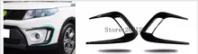 2 PZ Car Styling ABS plastica anteriore della luce di nebbia adesivo Decorativo Sticker copertura di caso Per suzuki vitara 2016 2017 2018 2019