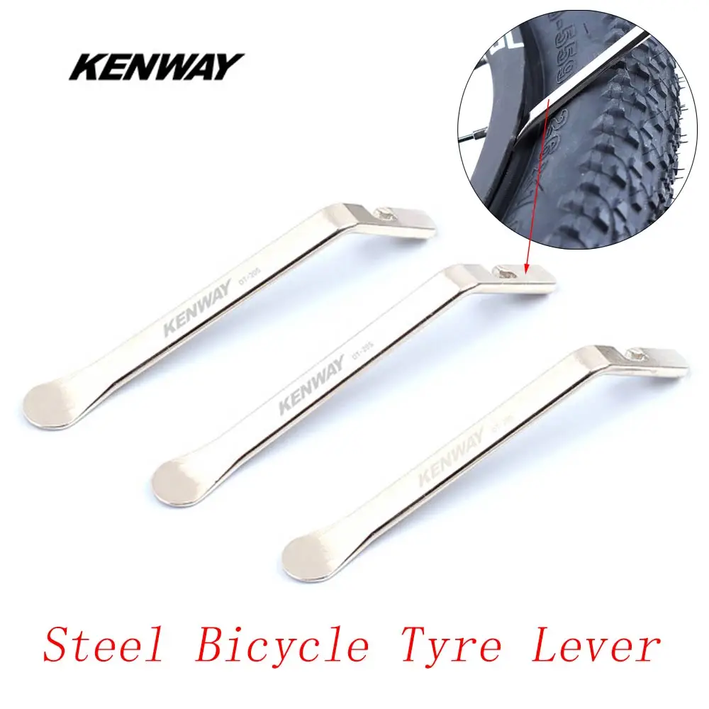 KENWAY 3 pcs Steel Bicycle Tyre Lever Opener Labor Saving MTB Road Bike