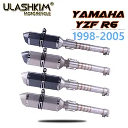 Мотоцикл Полный Системы глушитель Escape среднего звена свяжитесь с трубы для Yamaha YZF R6 1998 1999 2000-2004 2005