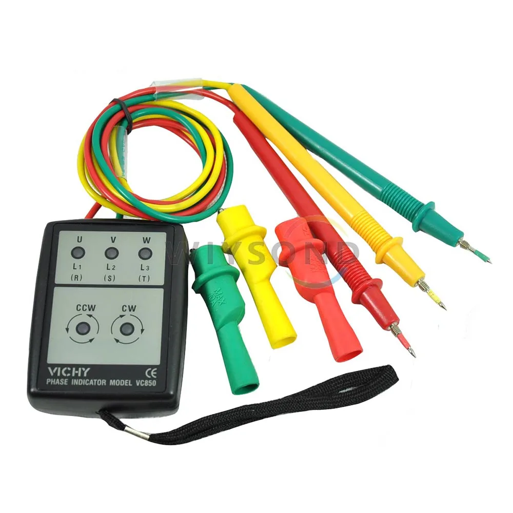 Тестер индикатора последовательности M016 vc850 3 фазы 200 ~ 480 В|rotation meter|rotation tester3 phase