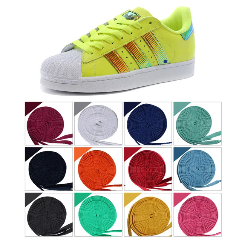 50Pair  Classic Flat Sole Canvas Shoelaces Casual With Black Gray Red Green Yellow Laces Running Woven Laces Sport Casual Lacing