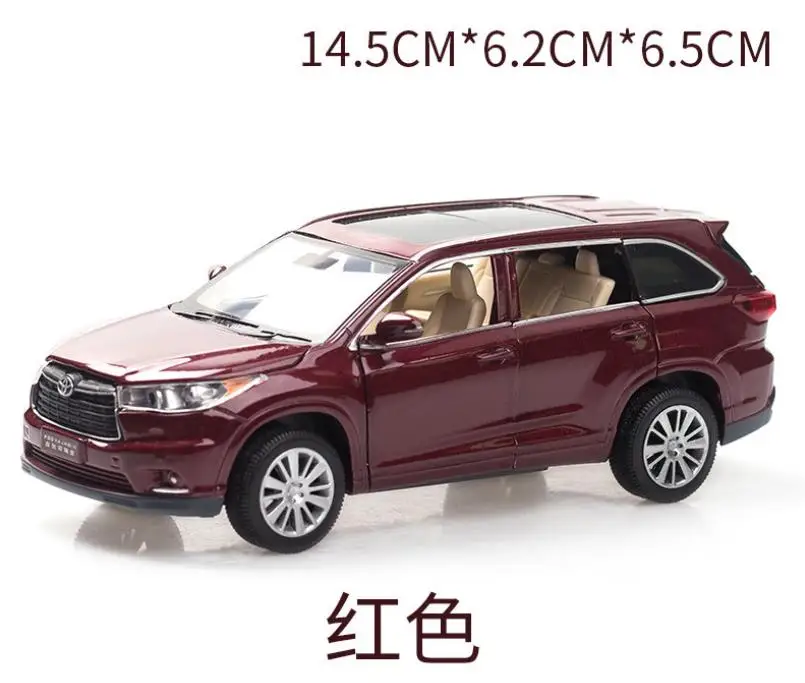 1:32 CRV Accord Highlander XC60 Alphard Lexus игрушечный автомобиль металлическая игрушка Diecasts и игрушечный транспорт Модель автомобиля игрушки для детей - Цвет: Highlander red