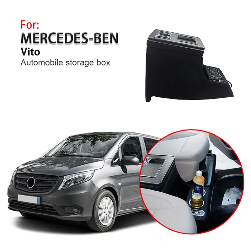 

Loyalty LED Light Armrest Box Central Content Storage Box for Mercedes-Benz Vito W447 2016 2017 2018 Auto Styling Accessories