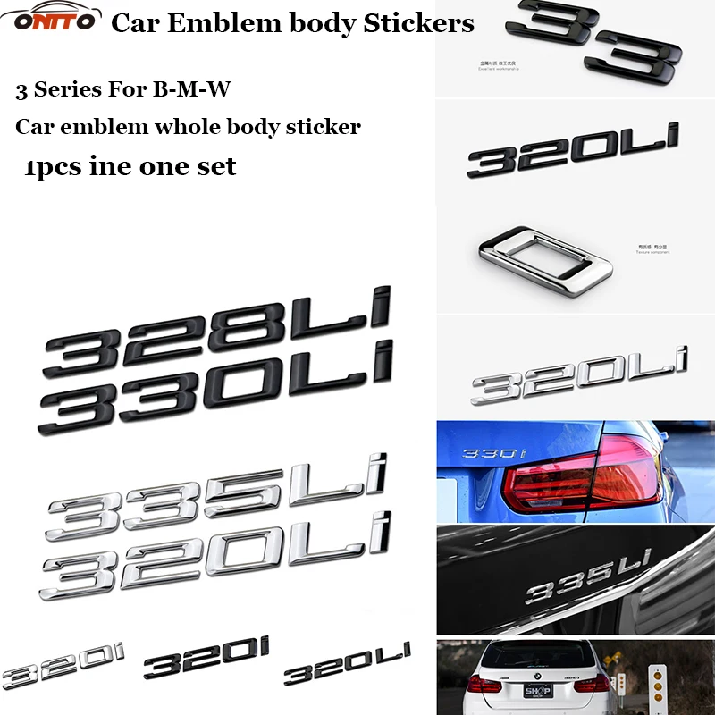 1 шт. 3D наклейки эмблемы на багажник BMW 328I 330I 335I 320I 0/1/ 2 /3 /4 /5 /8 /i /L|Эмблемы| |