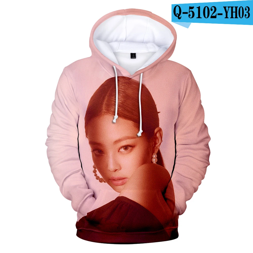 BlackPink 3D Print kpop Hoodies Sweatshirt Fashion streetwear Casual Parent Hoodies sweatshirts cool Autumn/Winter Pullovers - Color: Q5102