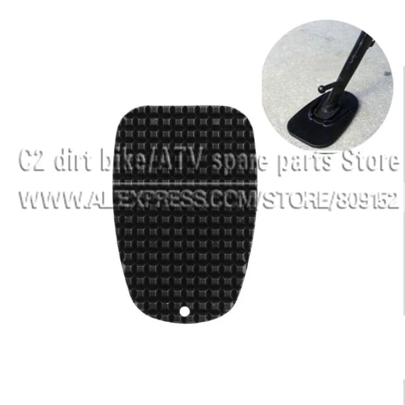 Черный мотоцикл пластик Kickstand Сторона Kick Stand Pad пластина база Универсальный для Yamaha Honda Мотоцикл парковка