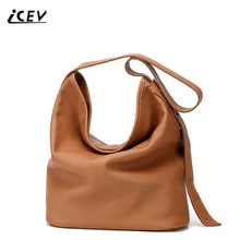 ICEV новые модные простые женские кожаные сумки высокого качества из натуральной кожи женские Офисные Сумки с большой ручкой