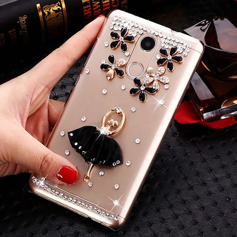 

Smile Case for Huawei 6X GR5 2017 Funda 5.5 inch 3D Peacock Rhinestone Capa for Huawei mate 9 lite Cover Huawei Y7 Prime Cases