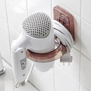 

vanzlife Wall-mounted hair dryer rack bathroom free punching hair dryer racks air tube frame hair dryer storage rack