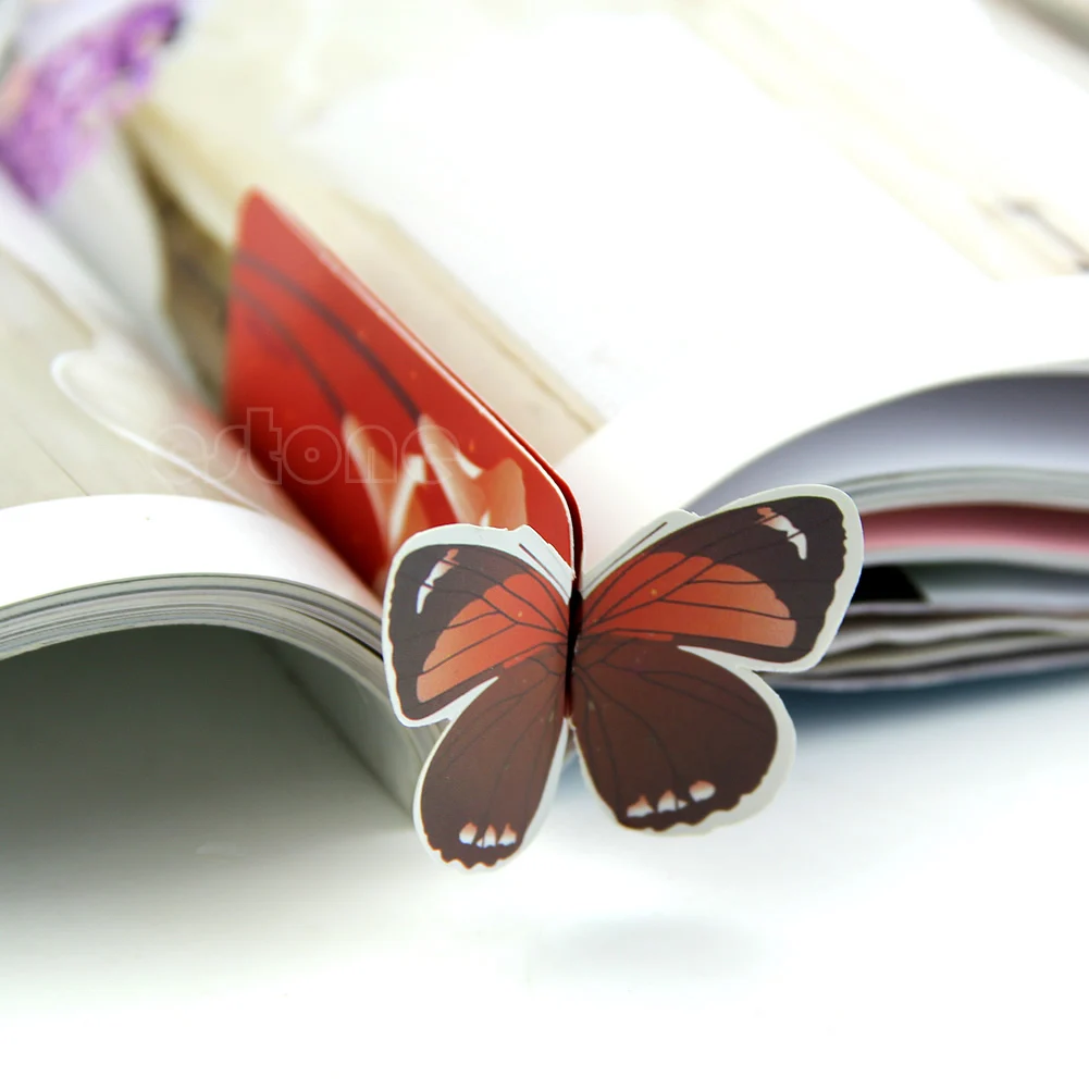 

Cartoon Butterfly Book Marks Paper Clip School Office Bookmarks Gift Present New