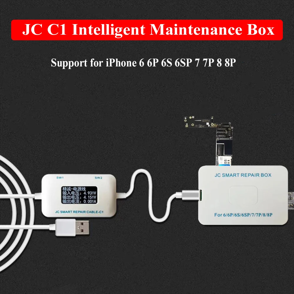 Professional JC C1 Smart Repair Box for iPhone 6 6S 7 7P 8 Motherboard Charging Rooting Fault Detect Intelligent Repair Cable Professional JC C1 Smart Repair Box for iPhone 6 6S 7 7P 8 Motherboard Charging Rooting Fault Detect Intelligent Repair Cable