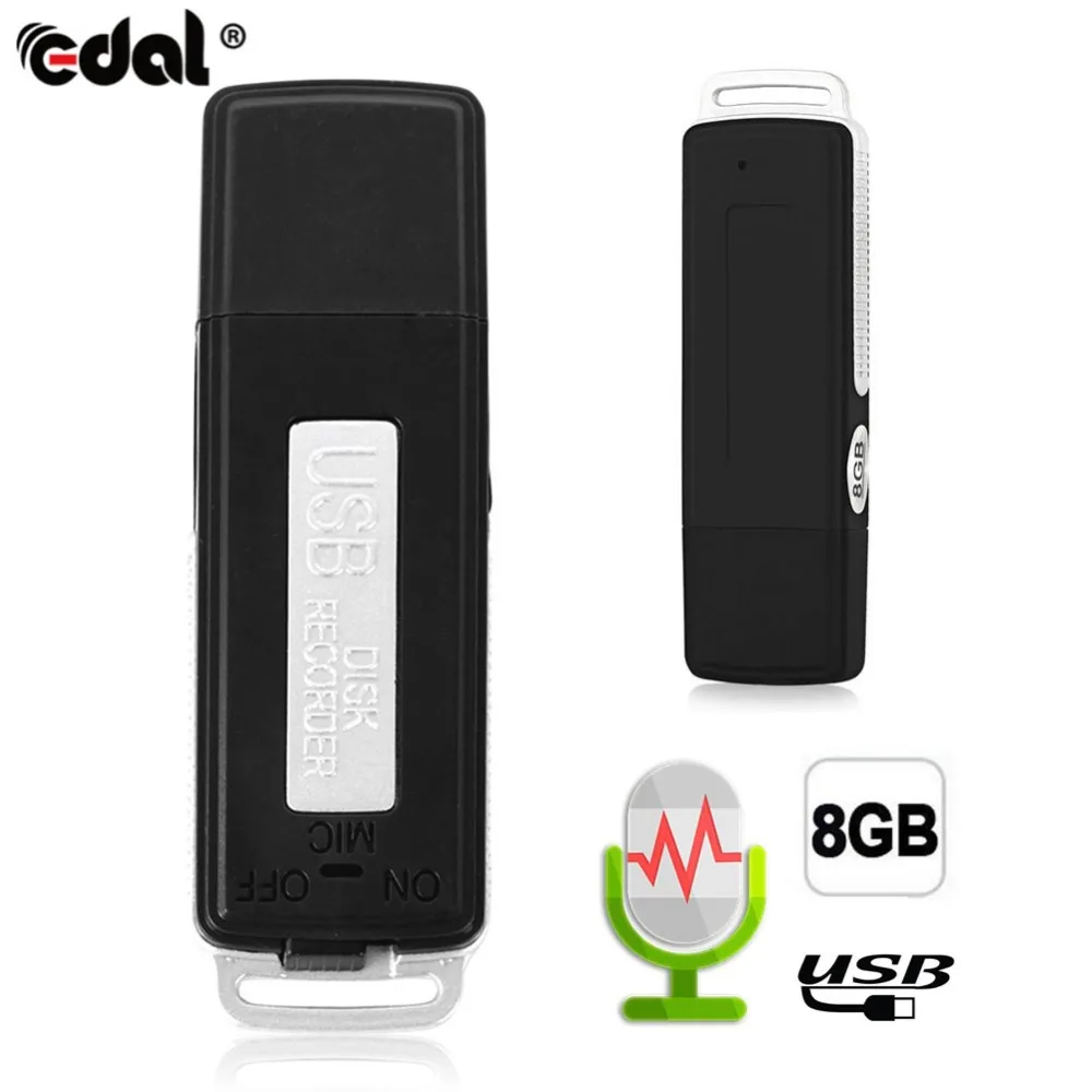 

EDAL Mini 8GB USB Recording Pen Flash Drive Disk Digital Audio Voice Recorder 70 Hours Portable Mini Recording Dictaphone