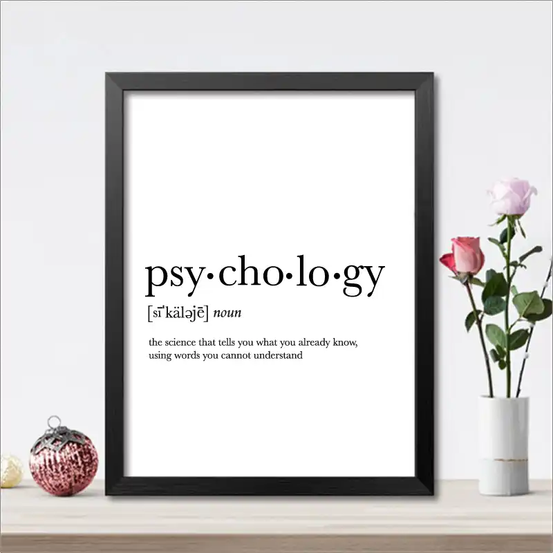 Psycholog Gifts Print Funny Definition Poster Psychology